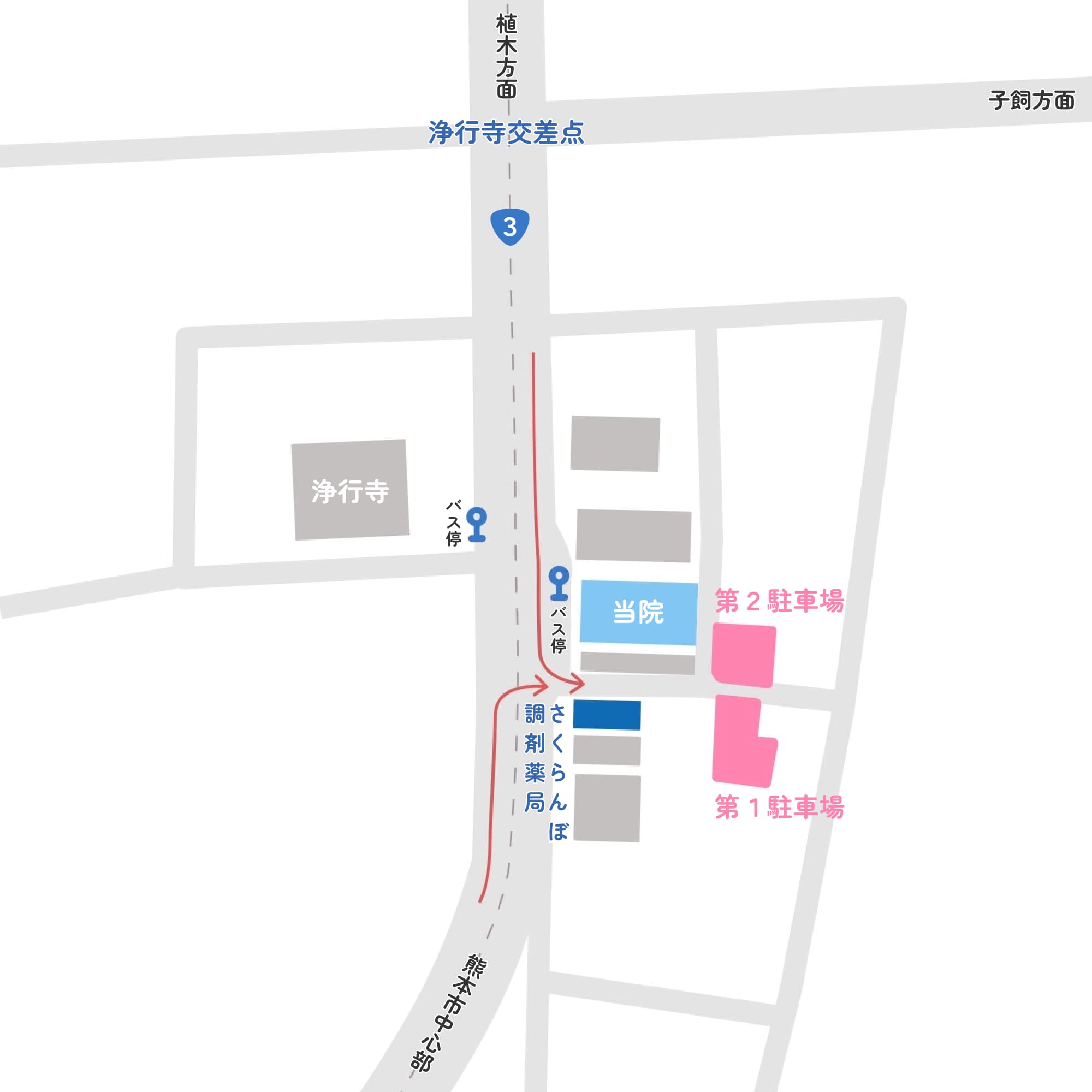 桜間脳神経外科の周辺地図のイラスト